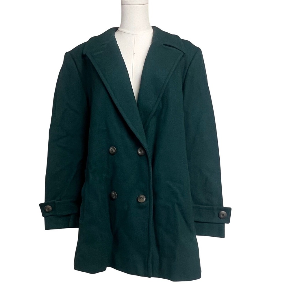 Pendleton Double Breasted Wool Blend Peacoat Green Size 14 (L/XL) Classic Winter